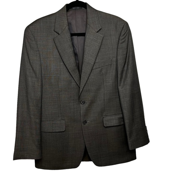 LAUREN RALPH LAUREN BROWN WOOL BLAZER SIZE 38 R SUIT COAT HINT O BLUE INDIA MADE - Picture 1 of 8